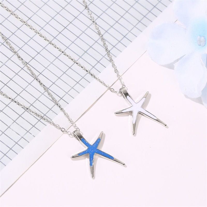 European And American New Starfish Pendant Fashion Simple Cute Starfish Women's Necklace