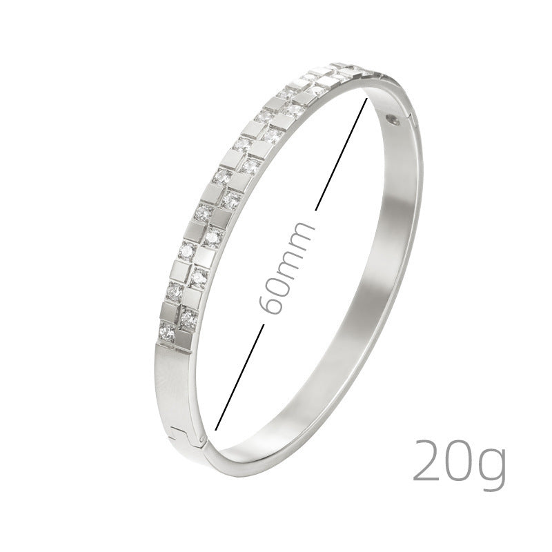 Non-fading Ornament Women's Electroplated Gold Titanium Steel Bracelet