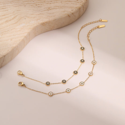 Light Luxury Fritillary Stainless Steel Bracelet 18K Gold Plating Exquisite Design Sense Ornament