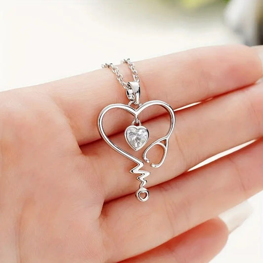 ECG Heart-shaped Exquisite Necklace For Women