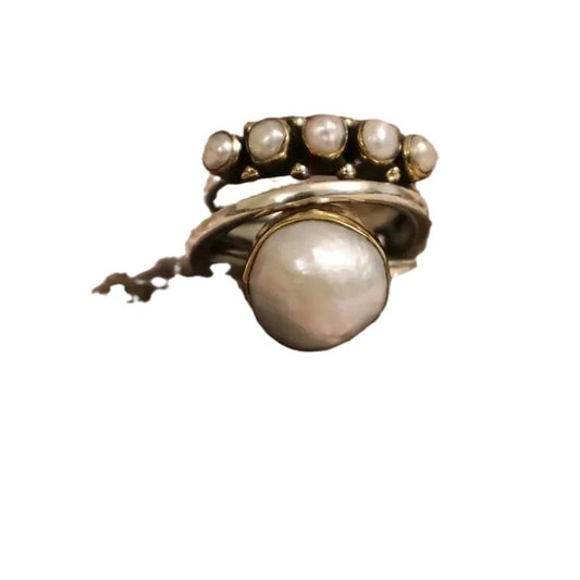 Fashion Vintage Thai Silver Color Ring Old Style