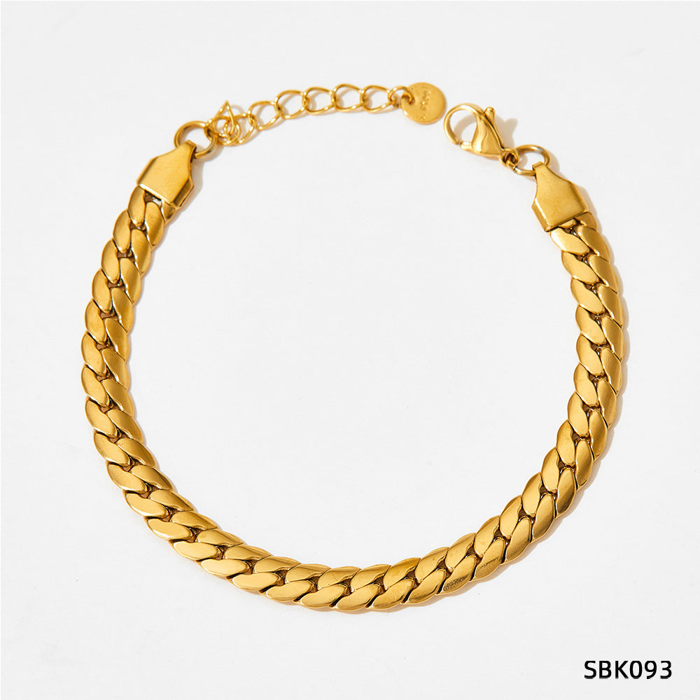 Design Sense Wheat Chain Stitching Zircon Bracelet