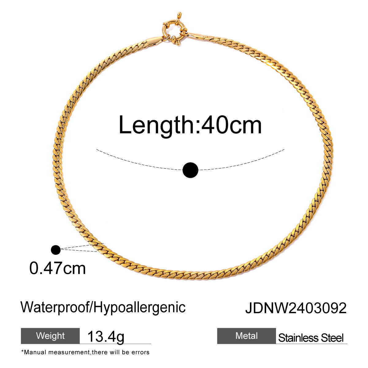 Encrypting Smooth NK Chain Necklace