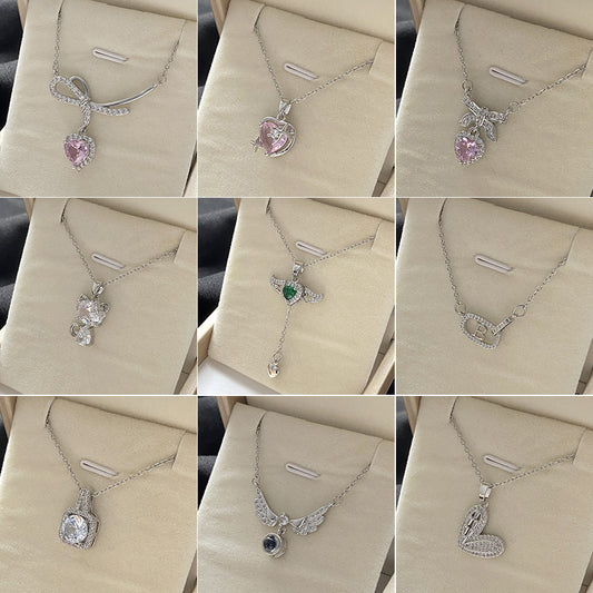 Titanium Steel Color-retaining Temperament Copper Micro Inlaid Zircon Flowers