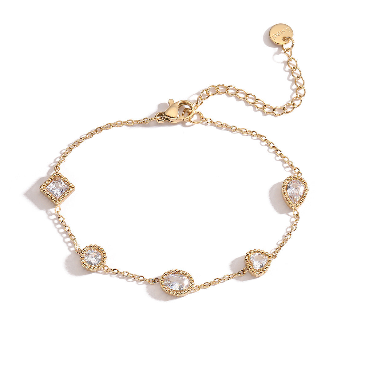 Affordable Luxury Fashion Gold-plated Zircon Titanium Steel Bracelet Female Niche Non-fading Bracelet
