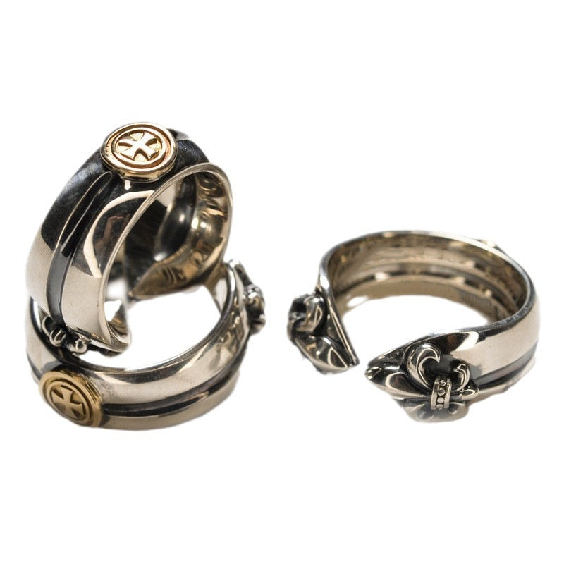 Retro Iris Tectorum Fashion Open-end Personality Ring