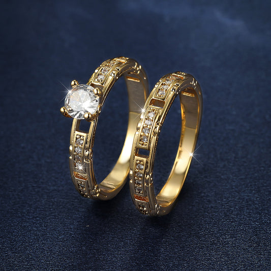 Golden Four-claw Round Drill With Chain Ring Set