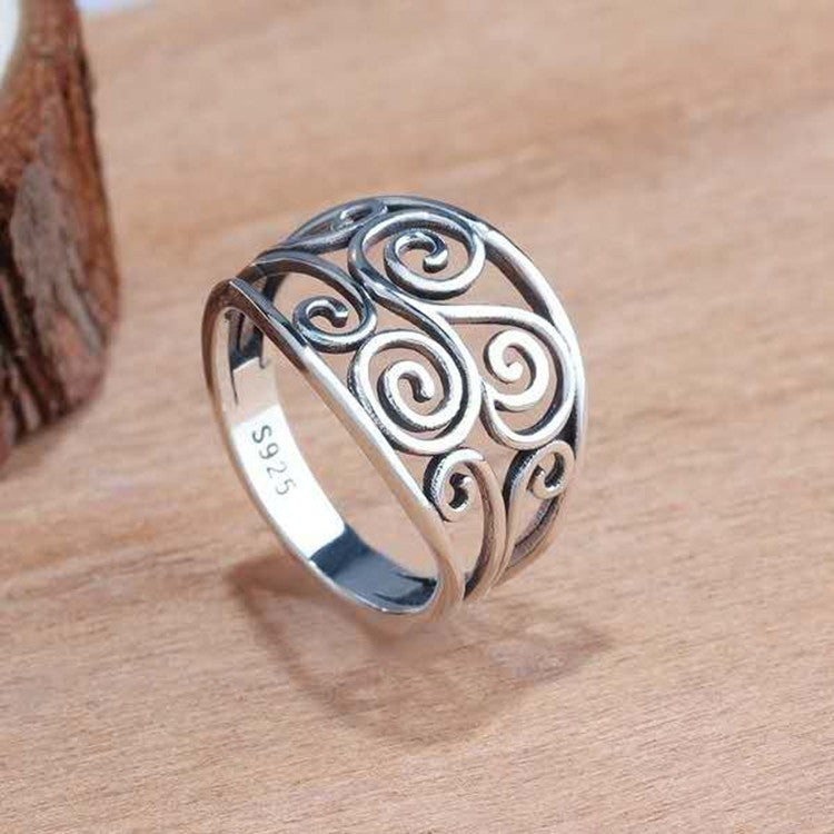 Girlfriends Couple Gift Irregular Hollow Pattern Ring Female