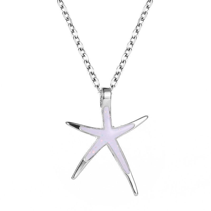 European And American New Starfish Pendant Fashion Simple Cute Starfish Women's Necklace