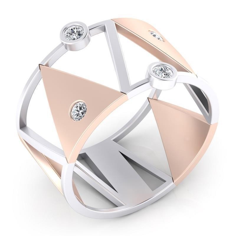 Girlfriends Couple Gift Irregular Hollow Pattern Ring Female