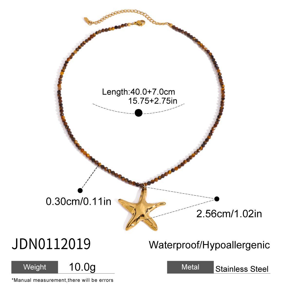 Stainless Steel Vacation Style Bead Necklace