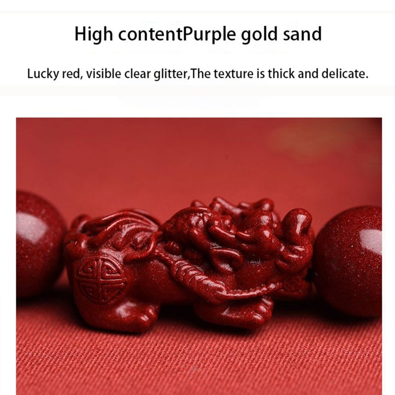 Cinnabar Double Pixiu Bracelet