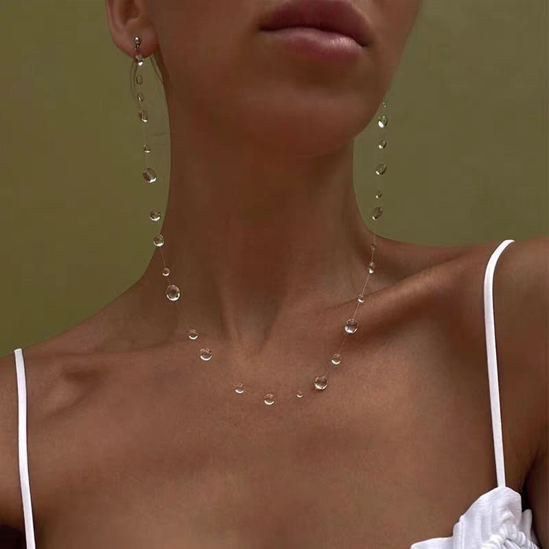 Cool Feeling Super Fairy Minimalist Transparent Crystal Jewelry