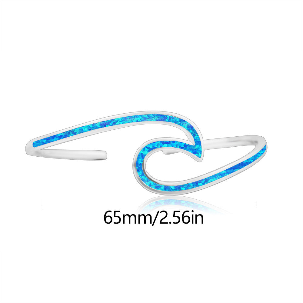 Opal Hawaiian Style Surfing Water Ripple Bracelet