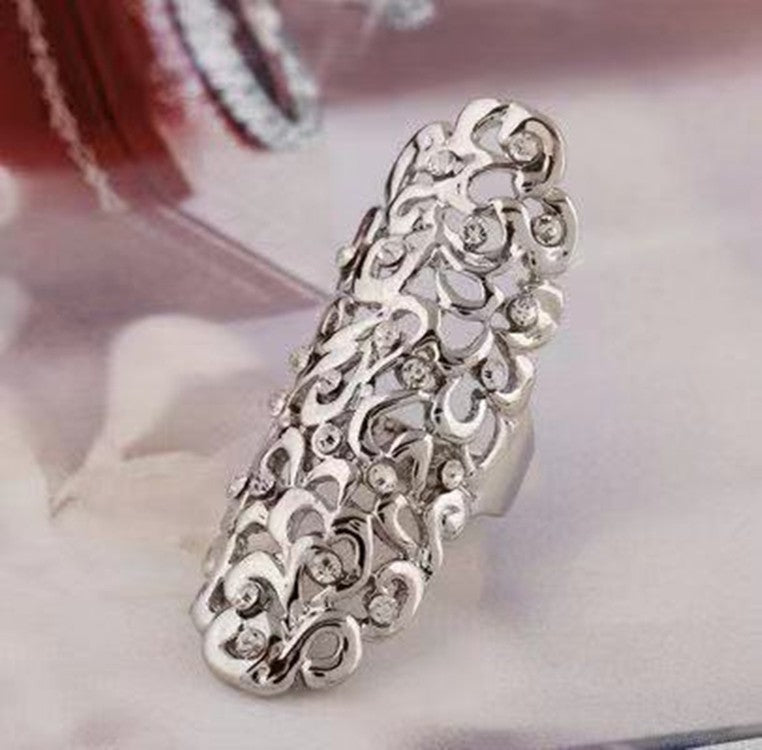 Girlfriends Couple Gift Irregular Hollow Pattern Ring Female