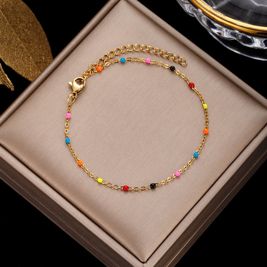 Women's Fashion Mixed Color Beaded Bracelet