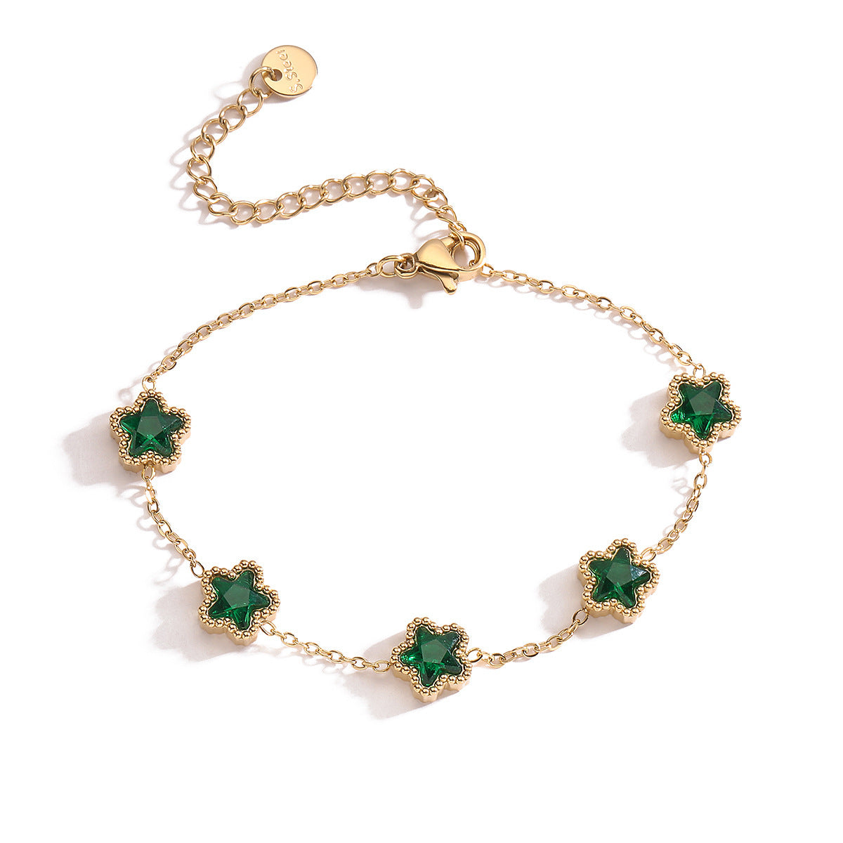 Affordable Luxury Fashion Gold-plated Zircon Titanium Steel Bracelet Female Niche Non-fading Bracelet
