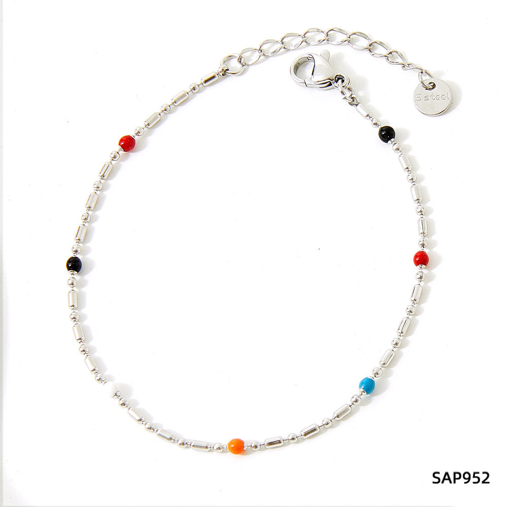 Design Sense Wheat Chain Stitching Zircon Bracelet